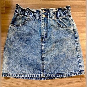 Eighty Two Smocked High Waisted denim skirt M
